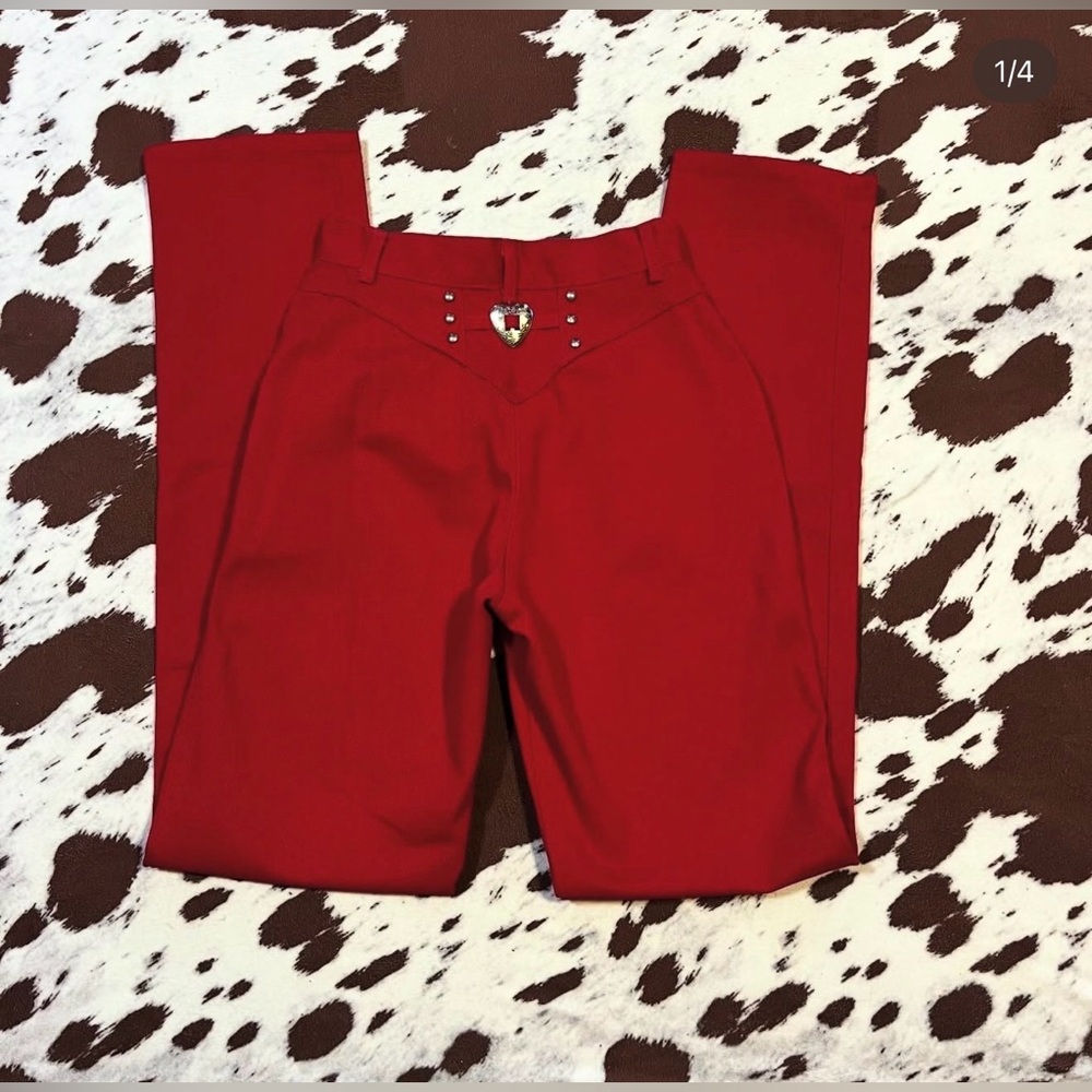 RARE Red Heart Concho Roper Jeans